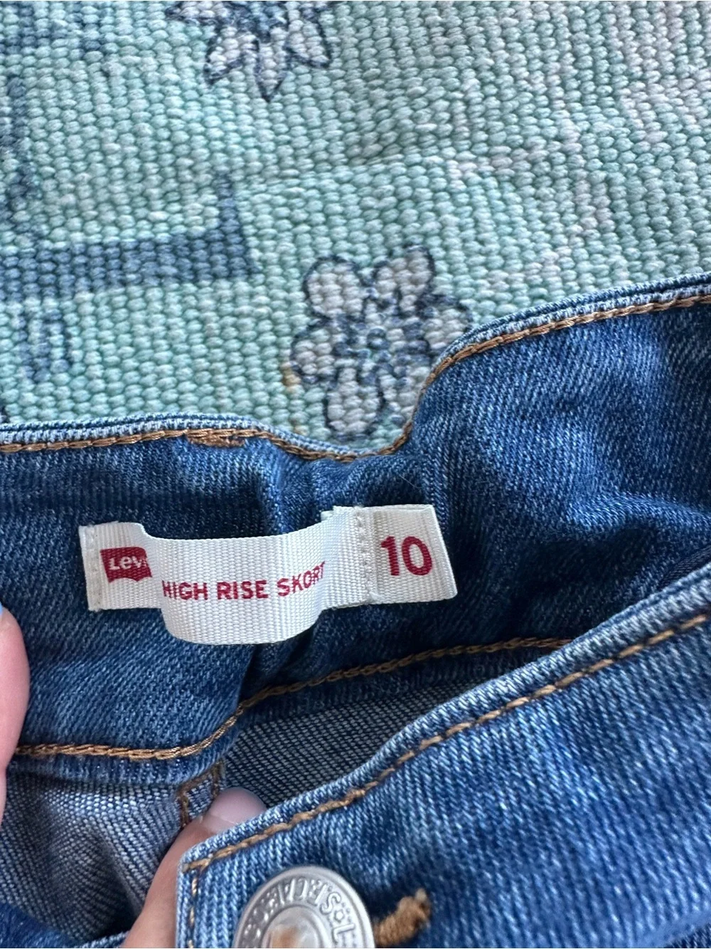 Levi's Girls Skort Size 10 Light Blue with Elastic Waist